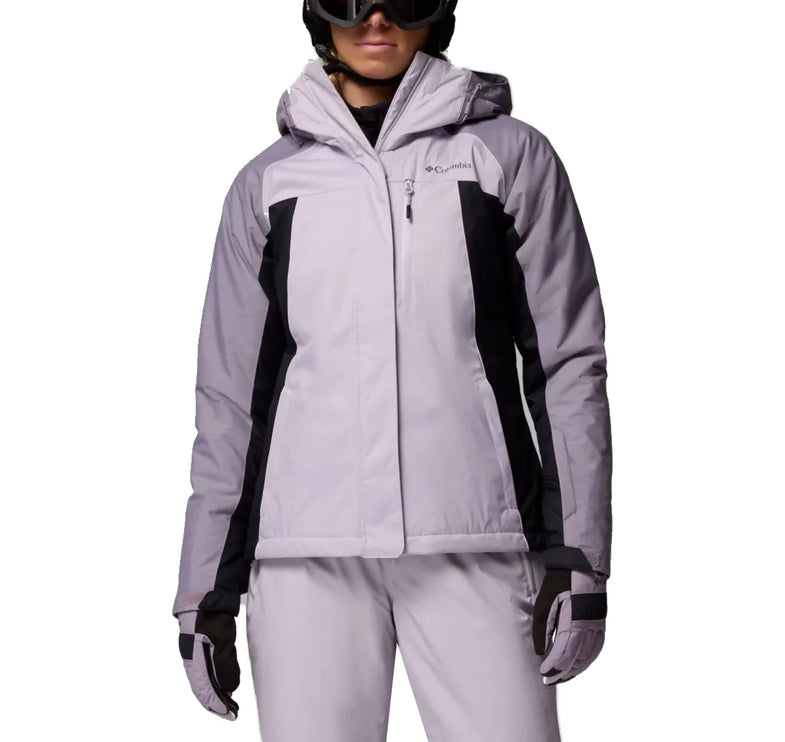 Columbia Women's Snowy Summit Insulated Jacket Lavender Pearl/Black/Shl Prpl Crss Dy