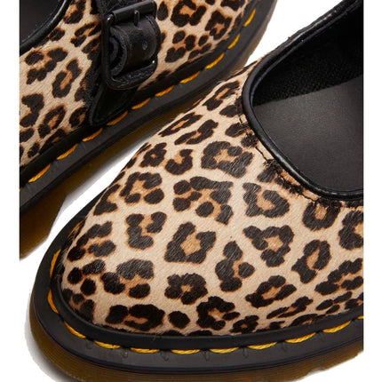 Dr. Martens Women's Elphie Leopard Mary Jane Shoes Light Tan
