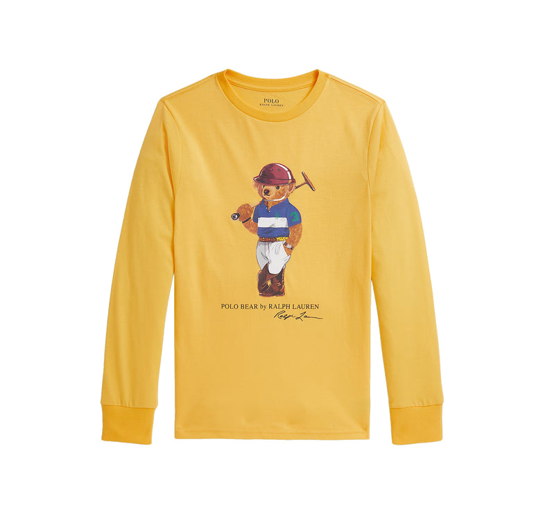 Polo Ralph Lauren Boy's Polo Bear Cotton Long-Sleeve Tee Chrome Yellow