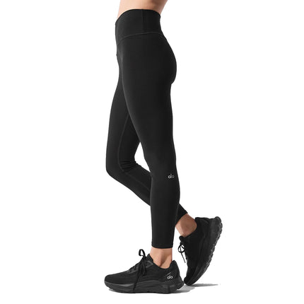 alo Women's Alosoft High-Waist 7/8 Highlight Legging Black
