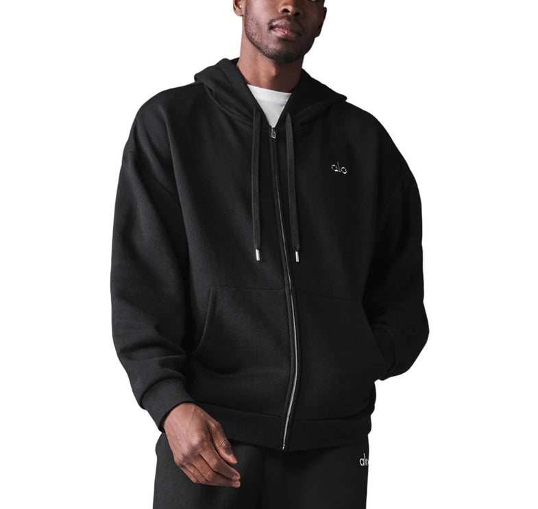 alo Men's Accolade Full Zip Hoodie Black