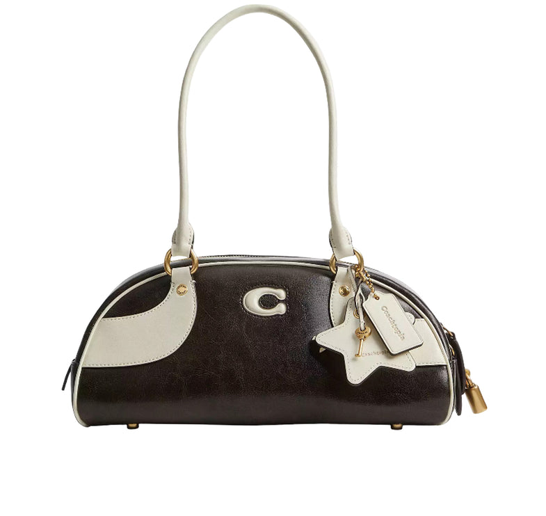 Coach Women's Bowling Shoulder Bag Black & White