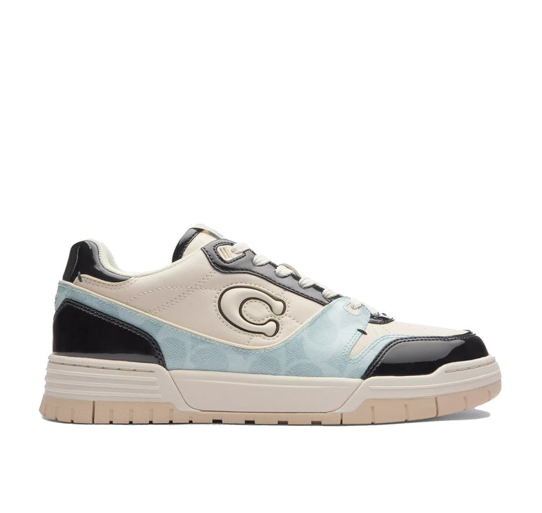 Coach Women's Soho Sneaker With Patent Signature Sea Mist/Black