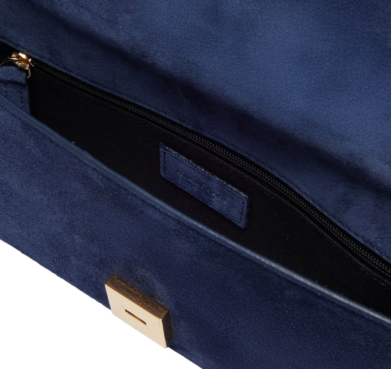 DeMellier London Women's The Vancouver Clutch Navy Suede