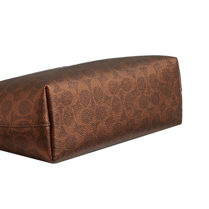 Coach Women's Fiona Zip Tote Bag In Signature Canvas Gold/Brown/Copper