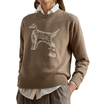 Polo Ralph Lauren Women's Intarsia-Knit English Setter Sweater Adirondack Heather Multi