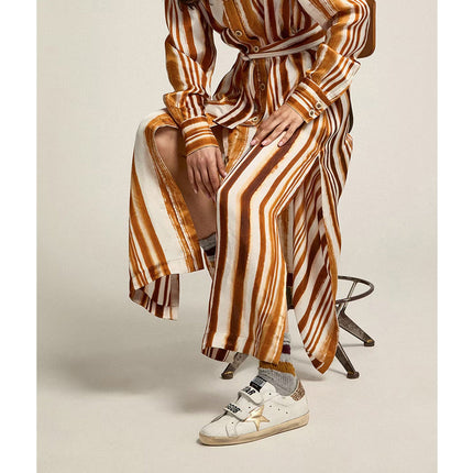 Golden Goose Women's Old School with Gold Star and Gold Glitter