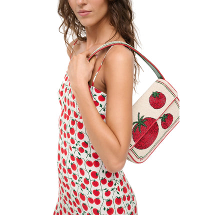 STAUD Women's Tommy Beaded Bag Tomato