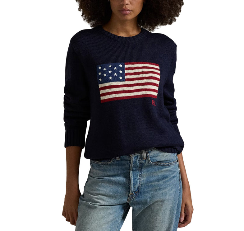 Polo Ralph Lauren Unisex The Iconic Flag Sweater Hunter Navy