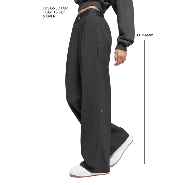 alo Women's Suit Up Trouser (Long) Anthracite