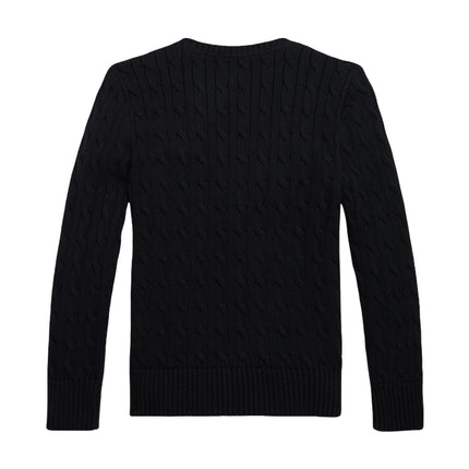 Polo Ralph Lauren Boy's Cable-Knit Cotton Sweater Polo Black