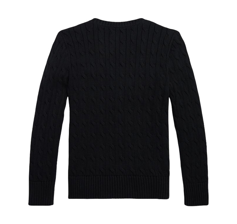 Polo Ralph Lauren Boy's Cable-Knit Cotton Sweater Polo Black