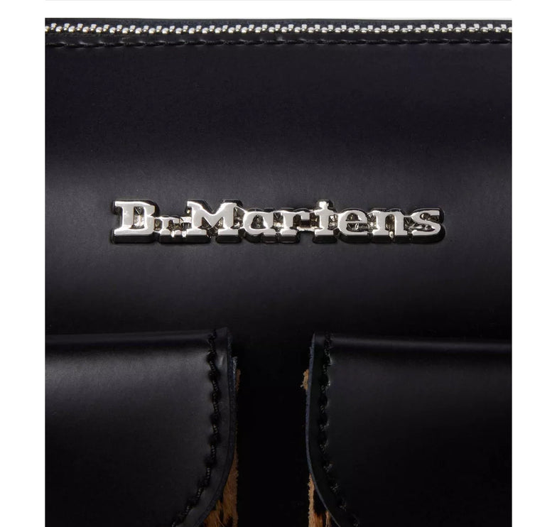 Dr. Martens Leopard Print Hair On Top Handle Bag Black/Tan