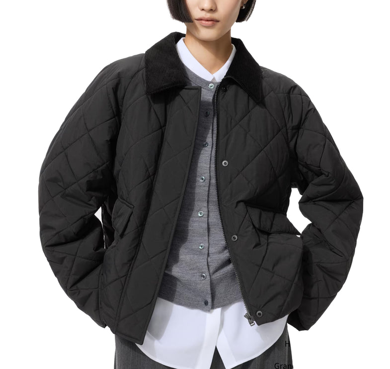 Uniqlo Women's Padded Utility Short Jacket 09 Black