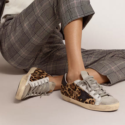Golden Goose Women's Super-Star Star in Leopard Print Leather