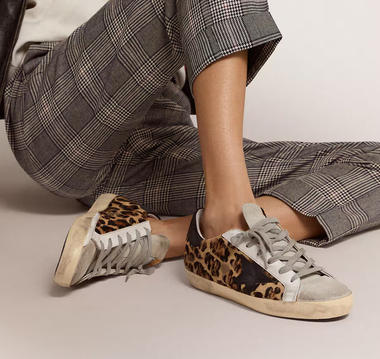 Golden Goose Women's Super-Star Star in Leopard Print Leather