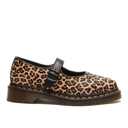 Dr. Martens Women's Elphie Leopard Mary Jane Shoes Light Tan