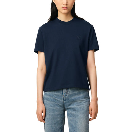 AMI Alexandre Mattiussi Unisex Ami de Coeur Navy Logo T-Shirt Night Blue