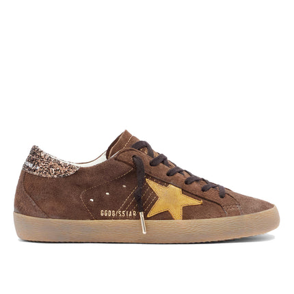 Golden Goose Women's Super Star Glitter with Suede Star Brown