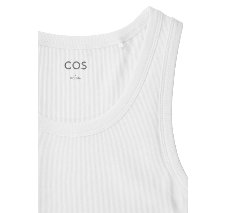 COS Women's Ribbed Tank Top White