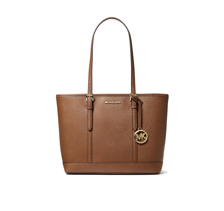 Michael Kors Women's Jet Set Travel Small Saffiano Leather Top-Zip Tote Bag Luggage