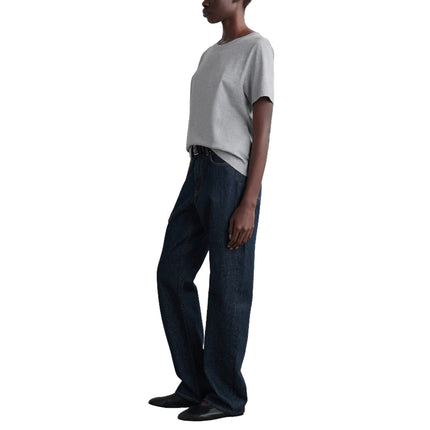 COS Women's Crew-Neck Cotton T-Shirt Light Grey Mélange