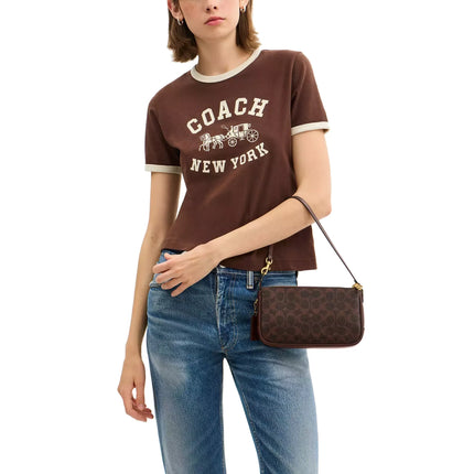 Coach Women's Plaza Bag In Signature Canvas Brass/Maple