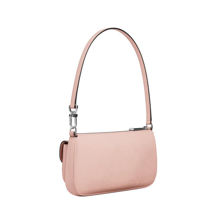 Michael Kors Women's Zoe Small Nubuck Convertible Pochette Smokey Rose