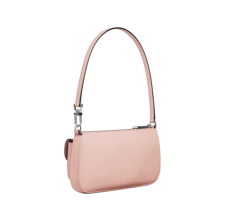 Michael Kors Women's Zoe Small Nubuck Convertible Pochette Smokey Rose
