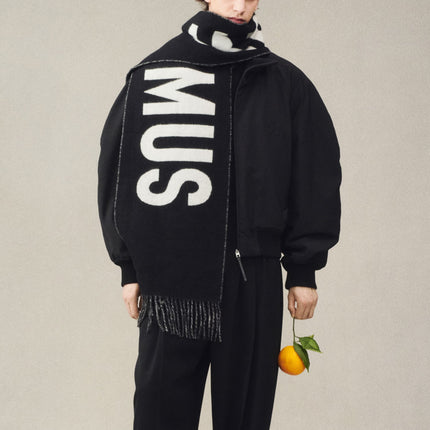 Jacquemus Unisex The Jacquemus Scarf Black