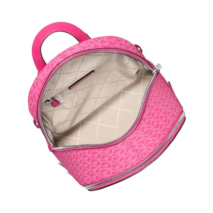 Michael Kors Women's Rhea Medium Signature Logo Backpack Dragonfruit