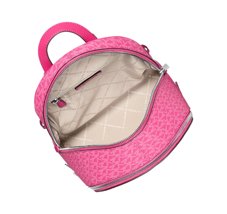 Michael Kors Women's Rhea Medium Signature Logo Backpack Dragonfruit