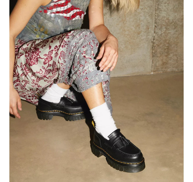 Dr. Martens Women's Audrick Nappa Lux Platform Loafers Shoes Black