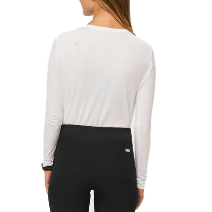 FIGS Women's Supersoft Longsleeve Underscrub White
