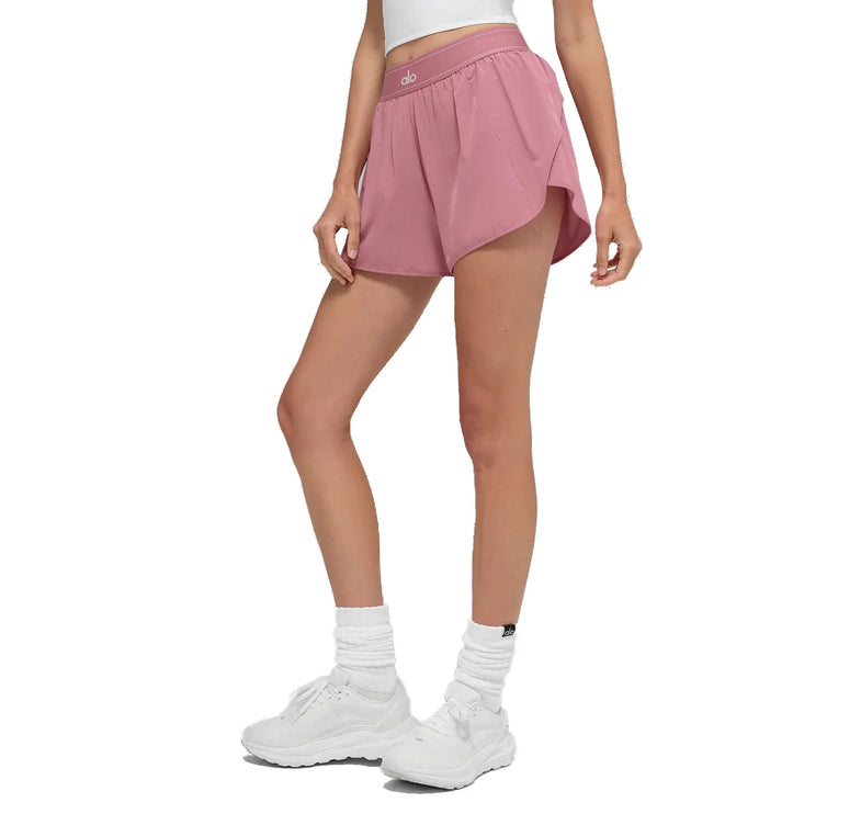 alo Women's Match Point Short Pink Wild Rose
