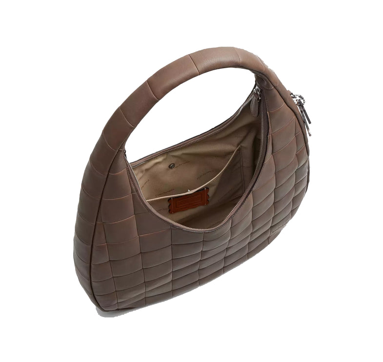 Coach Women's Alter/Ego Large Crescent Shoulder Bag In Upcrafted Leather Dark Stone