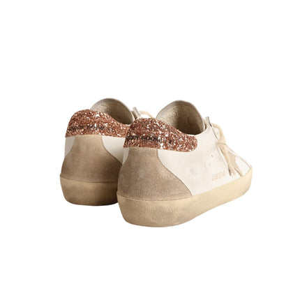 Golden Goose Women's Super Star Sneakers with Suede Star and Peach Pink