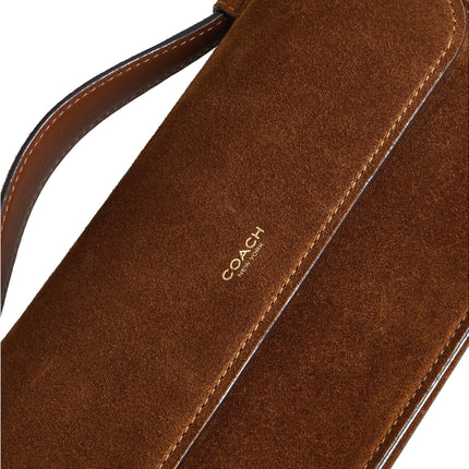 Coach Women's Elora Top Handle Crossbody Bag Brass/Warm Brown