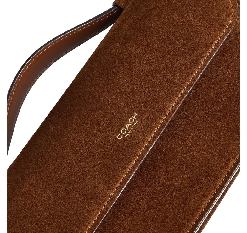 Coach Women's Elora Top Handle Crossbody Bag Brass/Warm Brown