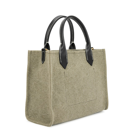 Balmain Women's B-Army Small Canvas Tote Bag Green