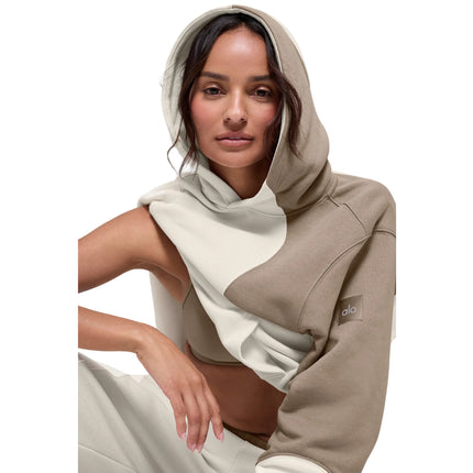 alo Women's Make Waves Hoodie Ivory/Bone/Gravel
