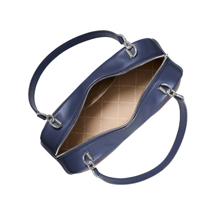 Michael Kors Women's Cecily Medium Signature Logo Shoulder Bag Admiral/Silver