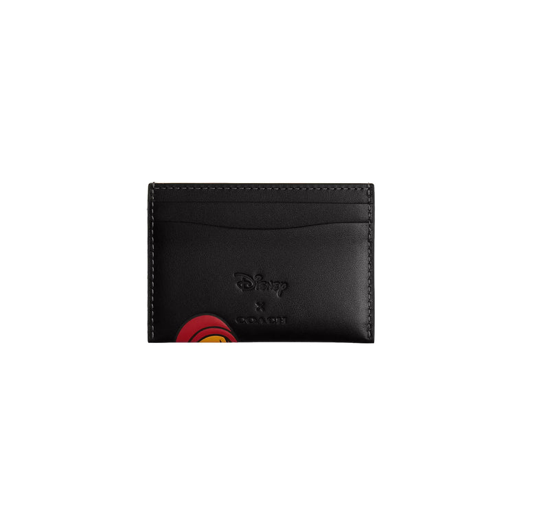 Coach Women's Disney X Coach Essential Card Case With Pluto Brass/Black Multi