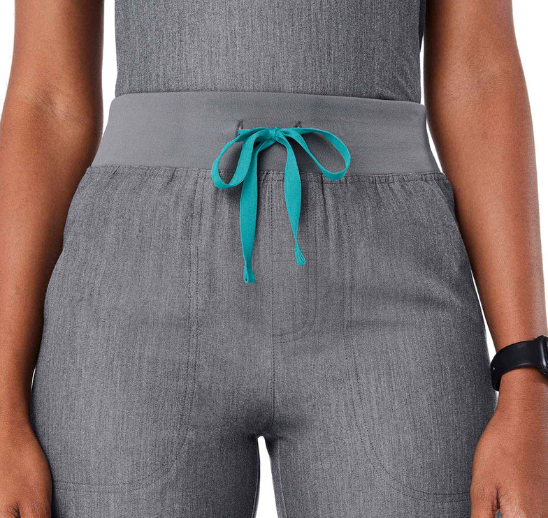 FIGS Women's High Waisted Isabel Wide Leg Scrub Pants Graphite