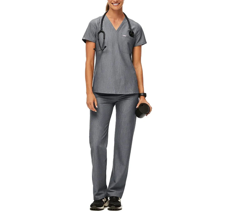 FIGS Women's Catarina One Pocket Scrub Top Graphite