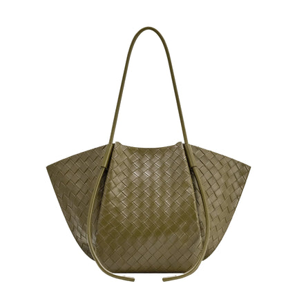 JW PEI Women's Nala Wide Weave Texture Tote Bag - Olive Green