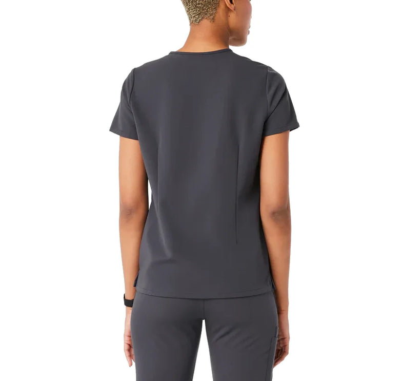 FIGS Women's Casma Three Pocket Scrub Top Charcoal