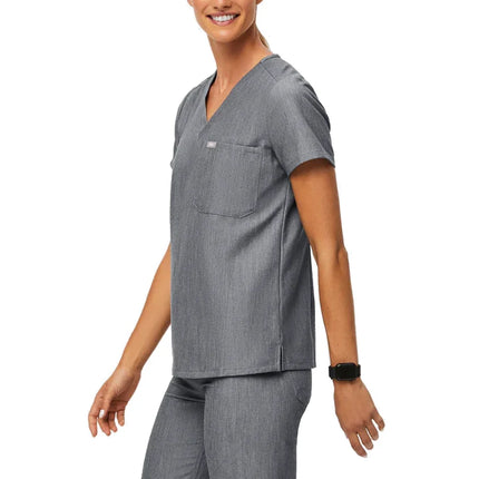 FIGS Women's Catarina One Pocket Scrub Top Graphite