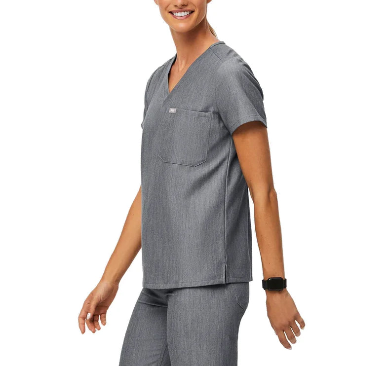 FIGS Women's Catarina One Pocket Scrub Top Graphite