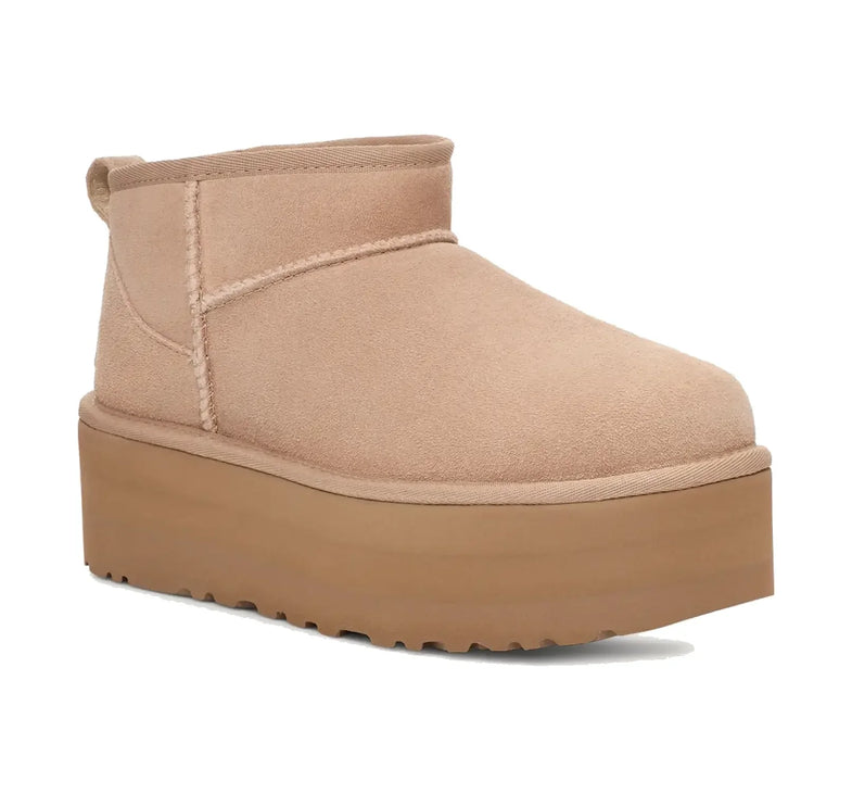UGG Classic Ultra Mini Platform çocuk botu, bej (sand) süet